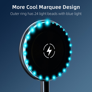 Ímã de carregamento rápido 15W para painel do carro, suporte para celular, carregador sem fio com suporte magnético para iphone e carro - Product Image 4