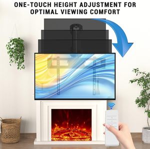 Support TV motorisé pour cheminée, réglable en hauteur, avec système de descente automatique pour un positionnement à l'œil du téléviseur dans le salon - Product Image 3