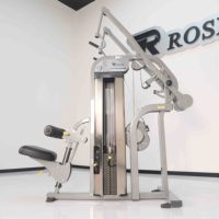 Machine professionnelle de tirage vertical à poulie (Lat Pull Down) à charge par pignon, en acier galvanisé Q235, de la marque Shandong ROSEN, pour centres de fitness.