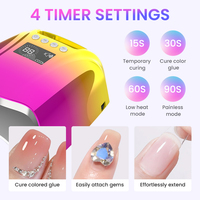 Sèche-ongles électrique à batterie longue durée 3H avec logo personnalisé, source de lumière UV LED double, lampe à ongles à séchage rapide, fabricant