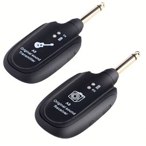 A8 2-in-1 Stereo Âm Thanh UHF Không Dây Guitar Hệ Thống 2 Pickup Receiver Và <span class=keywords><strong>Transmitter</strong></span> Nhạc Cụ Có Dây Các Bộ Phận & Phụ Kiện - Product Image 4