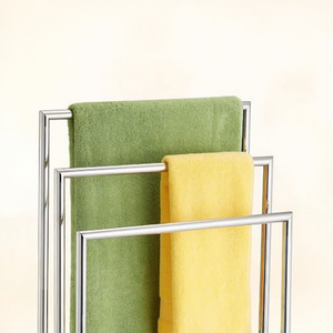 Porte-serviettes autoportant en acier inoxydable à plusieurs niveaux, support moderne pour serviettes de bain et décoration de salle de bain - Product Image 4