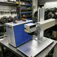 Graveur laser à fibre divisée CNC à refroidissement par air, haute précision 0,001 mm, portable, de table, 20W, nouvelle compatibilité étendue, pour métal, gravure de logos