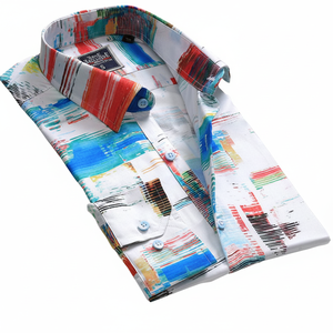 Coloridas rayas puño francés vestido de alta calidad - Product Image 2