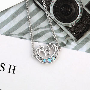 Bracelet de <span class=keywords><strong>Distance</strong></span> Couple Lune et Étoile Réglable pour Homme et Femme Cadeau Romantique d'Amitié pour Saint-Valentin - Product Image 4