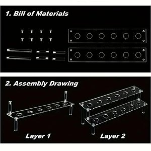 Đa-Chức Năng <span class=keywords><strong>Acrylic</strong></span> Chủ Cone 12-Lỗ Ice Cream Và Bỏng Ngô Đứng Cho Đảng Wedding Sinh Nhật Trong Suốt Waffle Hiển Thị - Product Image 4