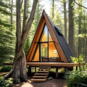 Villa con estructura de acero en forma de A, diseño moderno de acero ligero para vivienda al aire libre - Product Image 2
