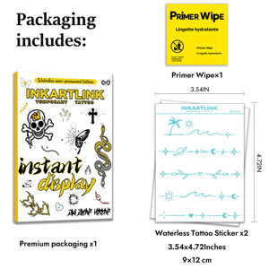 <span class=keywords><strong>Tatuaje</strong></span> Herbal de Ondas de Playa y Palmeras sin Agua, Estilo Vacaciones de Verano, Duración de 7 Días, <span class=keywords><strong>Tatuaje</strong></span> Semipermanente para Minoristas - Product Image 4