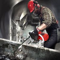 Scie à chaîne électrique haute fréquence sans balais pour la découpe de béton, de barres d'acier et de murs, machine multifonctionnelle pour l'ouverture de portes et de fenêtres