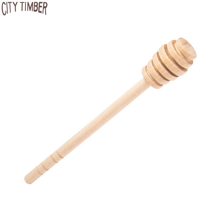 wholesale honey dipper natural solid wood honey comb stick hot selling honey mixing stirrer