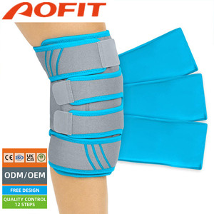Supporto per Ginocchio con Pacchetti di Gel Rimovibili Caldo/Freddo, Terapia del Freddo, Recupero Post-Allenamento, Fascia di Supporto per Ginocchio con Impacco di Ghiaccio - Product Image 1