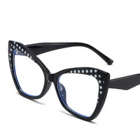 Chine Vente en gros Monture de lunettes optiques Lunettes carrées de haute qualité Montures de lunettes Tr90 surdimensionnées Oeil de chat