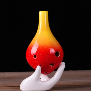 Ocarina de Cerámica con Degradado de Tono AC de 6 Orificios, Instrumento Musical Educativo para Niños, Recuerdo Artesanal - Product Image 6