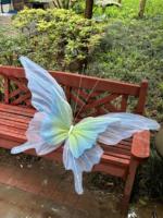E11 Bangni Papillon en soie pour mariage, écologique, finition artistique, pour décoration murale de fond de mariage et accessoires de mise en scène de vitrine