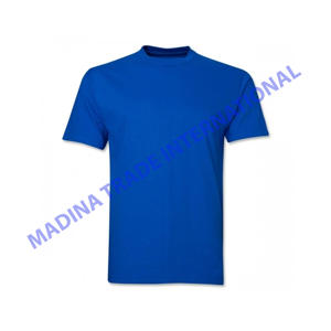 T-shirt personnalisé OEM en coton tricoté, col rond, manches courtes, coupe classique, unisexe, écologique, anti-rétrécissement, respirant - Product Image 1