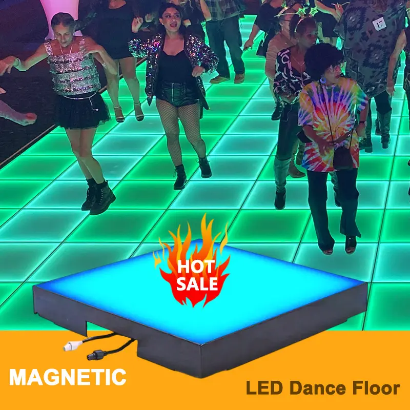 엔터테인먼트 및 이벤트를위한 야외 결혼식 파티 무대 바닥 장식 조명을위한 다채로운 유선 LED 댄스 바닥 타일