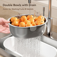 Panier à fruits portable en forme d'œuf, durable, sans BPA, écologique, en PP, double couche, détachable, compatible lave-vaisselle, 3-6L