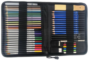 Venta caliente 51PCs Juego de lápices de dibujo profesional con lápiz de color en estuche de nylon para artista, principiante y Hobist - Product Image 5