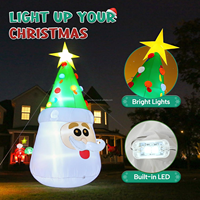 Tête de Père Noël gonflable de 13 pieds avec lumières LED pour arbre de Noël, ornement de Noël pour jardin, pelouse, maison, décoration de fête en plein air