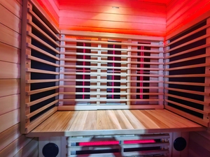 3-người đầy đủ phổ mềm điều khiển cảm ứng hồng ngoại phòng tắm hơi EMF thấp để sử dụng trong nhà và ngoài trời - Product Image 6