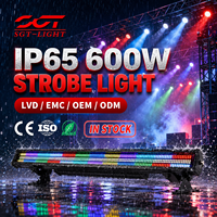 Barre lumineuse LED SGT étanche IP65, 672 LED RGB, 112 LED blanches, projecteur mural à pixels, stroboscope DMX512 pour spectacle lumineux