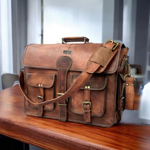 Sac à dos pour ordinateur portable en cuir véritable vintage 2026, très vendu, durable, pour bureau, messager, MacBook Air, léger, haute qualité, souple - Product Image 1