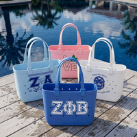 Großhandel Sommer EVA Strandtasche mit individuellem Logo, wasserdichte Gummitasche, waschbare Greek Life Sisterhood Event-Geschenke
