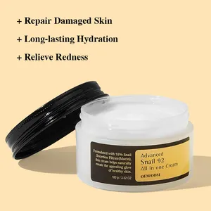 Advanced Snail92 Mucin All In One Cream100ml Hyaluronic Acid Anti-Aging Face Moisturizer Collagen Korean Snail Gel Cream
