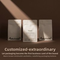 Sachet Doypack refermable avec fermeture zip, logo personnalisé, finition noire mate, fenêtre transparente, emballage anti-humidité pour sucre et aliments en conserve