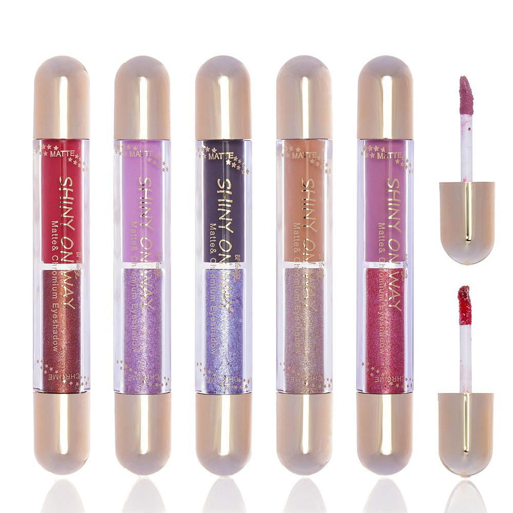 Матовые и хром хамелеоновые розовые жидкие тени для век частная марка длинный макияж веганские блестящие хромированные жидкие тени для век