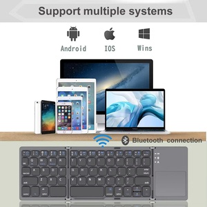 คีย์บอร์ด 60% รองรับหลายอุปกรณ์ พับได้สองทบ พร้อมทัชแพด พกพาสะดวก สำหรับ iOS Android Windows เหมาะสำหรับการเดินทาง น้ำหนักเบา - Product Image 2
