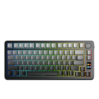Clavier mécanique sans fil AULA S75 PRO avec écran et bouton rotatif, clavier de jeu 75% à touches remplaçables à chaud