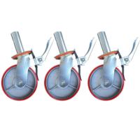 Roue pivotante industrielle super robuste de 8 pouces en acier/fer forgé avec revêtement en nylon et polyuréthane, capacité de charge de 5000 lb, pour expédition industrielle