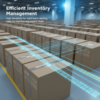 Étiquette RFID passive étanche pour vêtements, autocollant UHF ISO 18000-6C 70x17mm, puce Alien H9, étiquette RFID en stock pour étiquettes volantes de vêtements