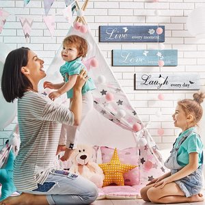 3 Stuks Rustieke Houten Bord Muur Decor <span class=keywords><strong>Live</strong></span> Liefde En Lach Citaat Bord Boerderij Muurbevestiging Decoratie Voor Thuiskantoor Bruiloft - Product Image 5