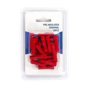 Terminale preisolato rosso, 20 unità per blister, ideale per connessioni elettriche sicure ed efficienti. - Product Image 1
