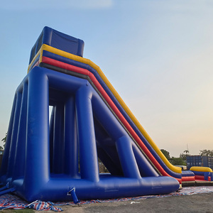 Tobogán Acuático Inflable Comercial Grande y Largo para Alquiler, Tobogán Inflable Húmedo y Seco con Piscina para Parque de Atracciones - Product Image 4