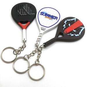 Nuovi Portachiavi Souvenir a Forma di <span class=keywords><strong>Mini</strong></span> Palline, Portachiavi Personalizzati a Forma di Racchetta da <span class=keywords><strong>Tennis</strong></span> in Gomma PVC, Portachiavi con Logo 2D 3D su Entrambi i Lati - Product Image 1