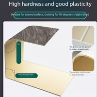 Placage en fibre de charbon de bambou, panneau mural en PVC imitation marbre, panneaux de décoration intérieure imperméables pour la décoration des murs de cuisine, d'hôtel et de douche