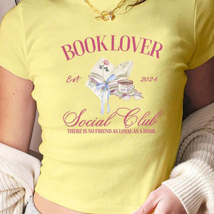 2025 puf taklidi düz seksi gömme ince boş gömlek kadın t-shirt toptan kırpma üst özel logo bebek Tee için kadın - Product Image 2