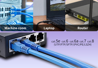 Cables de Red de Transferencia de Datos Rápida con Código de Color SIPU, Fácil Identificación, Cat6, Revestimiento de PVC, Azul, Gris, Negro, Amarillo, Rojo, Verde
