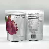 Sachet personnalisé pour fruits secs 100g 200g, avec logo personnalisé, fermeture éclair argentée brillante, fenêtre transparente, emballage pour snacks, sac Mylar