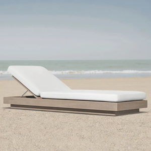 Tumbonas con sombrilla para todo tipo de clima, tumbona plegable de aluminio para playa, tumbona reclinable de aluminio blanco - Product Image 2