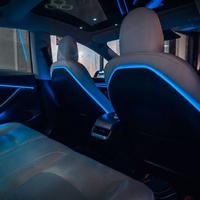 Éclairage intérieur et ambiant automobile 64 couleurs RGB pour Tesla Model 3 Model Y 2020-2023 Éclairage LED intérieur automobile Lumière intérieure automobile