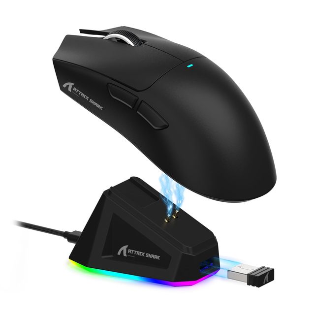 ATTACK SHARK X11 Wireless Gaming Mouse 22000 DPI PAW3311 Lightweight 63g RGB Charging Dock Tri-mode 2.4G BT Wired Gamer Mice
