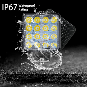 Faro da Lavoro <span class=keywords><strong>LED</strong></span> Quadrato 4 Pollici 48W, 16 <span class=keywords><strong>LED</strong></span>, Luce Ausiliaria <span class=keywords><strong>per</strong></span> <span class=keywords><strong>Auto</strong></span>, Faro Antinebbia 6000K, Faretto <span class=keywords><strong>LED</strong></span> <span class=keywords><strong>per</strong></span> <span class=keywords><strong>Auto</strong></span> Fuoristrada UTV SUV Camion Barca - Product Image 3