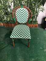 Chaise de jardin en rotin moderne pour villa, vente en gros d'usine, mobilier d'extérieur empilable en bambou pour hôtel, café, restaurant, patio, bistrot français
