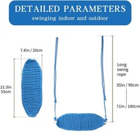 ROPECUBE Ensemble de balançoire pour enfants tricoté à la main pour la cour - Chaise de balançoire extérieure durable et balançoire de jardin pour aire de jeux pour enfants