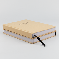 Carnet de notes de qualité supérieure avec couverture rigide en tissu lin, impression offset et bords pulvérisés - Nouveau procédé d'impression