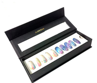 Boîte d'emballage vide en papier de luxe pour bouteille de soin des ongles Ensemble rose Boîte d'emballage d'huile de vernis à ongles Boîte cadeau magnétique personnalisée